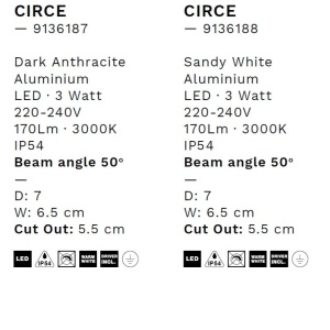 Spot LED incastrat iluminat exterior IP54 CIRCE alb 560350 universul-luminii.ro