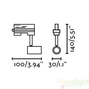 Spot negru directionabil pe sina, PLOT 64203 - Img 2