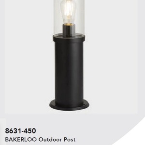 Stalp de exterior modern IP44 Bakerloo H-45cm 140400 universul-luminii.ro
