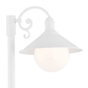 Stalp de iluminat exterior stil clasic ERBA BIS alb H-120cm 103530 universul-luminii.ro