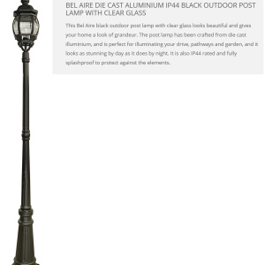 Stalp de iluminat exterior stil traditional Bel Aire 7174 SRT 75570 universul-luminii.ro