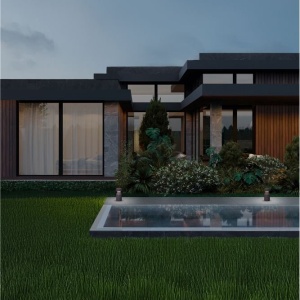 Stalp exterior din ciment IP65 LED Lua H-35,5cm 250210 universul-luminii.ro