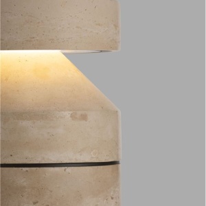 Stalp exterior din travertin LED IP65 Balma 251300 universul-luminii.ro
