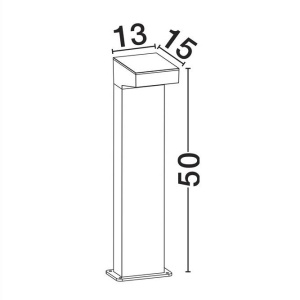 Stalp exterior H-50cm LED IP54 Rob 251250 universul-luminii.ro
