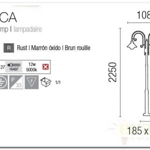 Stalp exterior inaltime 225cm Nautica 71117 46970 universul-luminii.ro