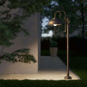 Stalp exterior IP44 realizat manual din alama Lipari - Img 5