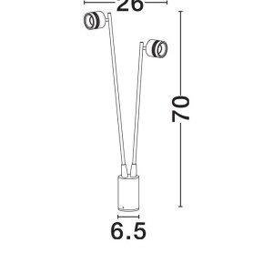 Stalp exterior Spot directionabil IP65 SENTO 2 antracit 251030 universul-luminii.ro