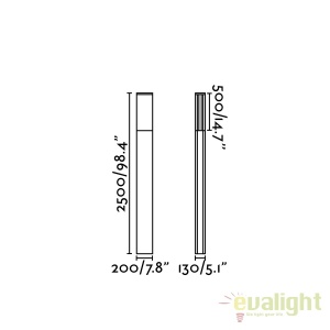 Stalp iluminat exterior design modern DATNA H250cm 74444E 48750 universul-luminii.ro