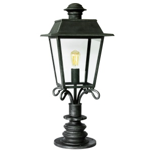 Stalp iluminat exterior din fier forjat, inaltime 84cm, AL 6796 172800 universul-luminii.ro