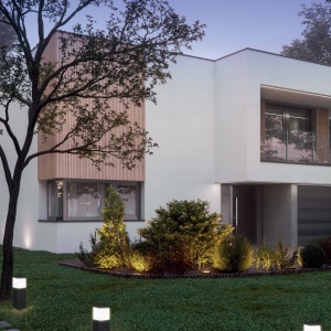 Stalp iluminat exterior IP65 CHICAGO alb H-35cm, MA-8847 171580 universul-luminii.ro