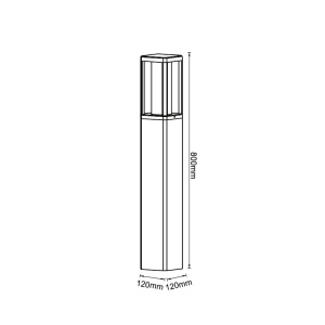 Stalp iluminat exterior IP65 NEVADA gri H-80cm, MA-8901 247200 universul-luminii.ro