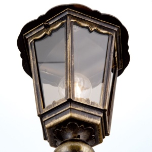 Stalp iluminat exterior stil clasic IP43 H195 Puchberg AL 11K/82506 schwarz-gold/rauch OR 631210 universul-luminii.ro