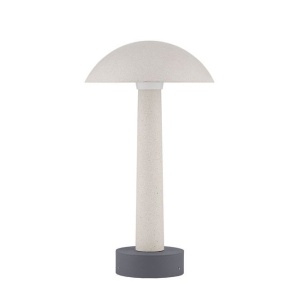 Stalp LED din ciment alb pentru exterior IP65 Tura H-35cm