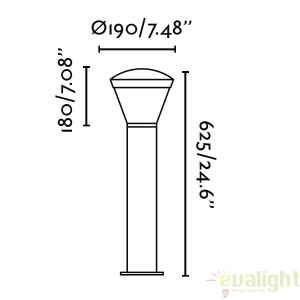 STALP LED EXTERIOR DESIGN MODERN 75538 SHELBY L 61440 universul-luminii.ro