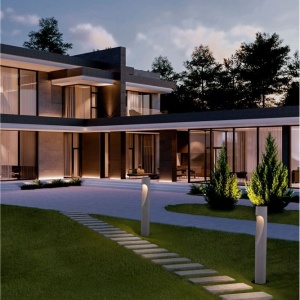 Stalp LED iluminat exterior din beton IP65 NODINO 75cm 158270 universul-luminii.ro