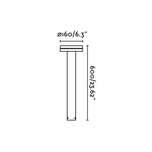 Stalp LED iluminat exterior IP65 ESPO H-60cm maro rustic - Img 4