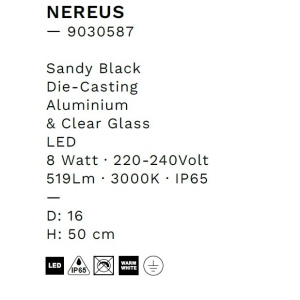 Stalp LED iluminat exterior IP65 NEREUS H-50cm 229480 universul-luminii.ro