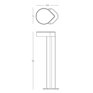 Stalp LED iluminat exterior modern IP65 Bernie 154270 universul-luminii.ro