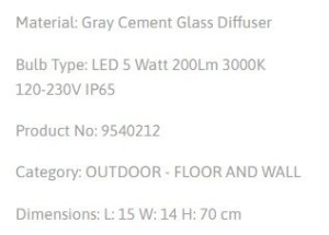 Stalp LED mediu pentru exterior design modern IP65 Aran 219200 universul-luminii.ro