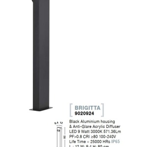 Stalp LED mediu pentru iluminat exterior IP65 BRIGITTA 205690 universul-luminii.ro
