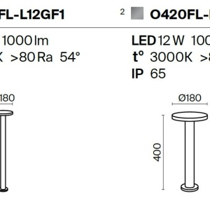 Stalp LED mediu pentru iluminat exterior IP65 Wald grafit, H-80cm 212550 universul-luminii.ro