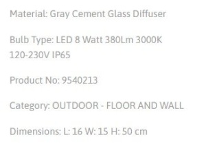 Stalp LED mic pentru exterior design modern IP65 Aran 250380 universul-luminii.ro