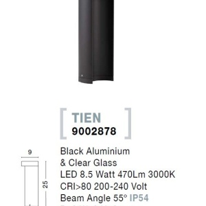 Stalp LED mic pentru iluminat exterior IP54 TIEN 205780 universul-luminii.ro
