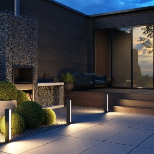 Stalp LED mic pentru iluminat exterior IP65 Hof grafit 120100 universul-luminii.ro