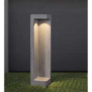 Stalp LED modern de exterior IP65 GRANTE gri ciment, H-53cm 84720 universul-luminii.ro
