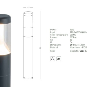 Stalp LED pentru iluminat exterior decorativ IP54 Haus H-45cm 154220 universul-luminii.ro