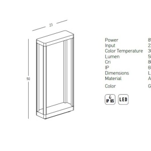 Stalp LED pentru iluminat exterior decorativ IP65 Beck H-50cm 154180 universul-luminii.ro