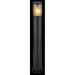 Stalp mediu pentru exterior design modern IP44 Xeloo negru, fumuriu 134820 universul-luminii.ro