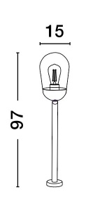 Stalp mediu pentru iluminat exterior IP54 OMIKA 205870 universul-luminii.ro