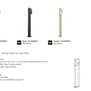 Stalp mediu pentru iluminat exterior IP54 Pontio negru 115130 universul-luminii.ro