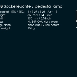 Stalp mic iluminat exterior din fier forjat, inaltime 36,5cm, AL 6828 55550 universul-luminii.ro