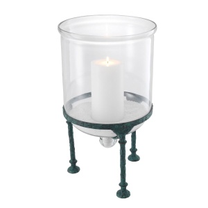 Suport lumanare LUX Grace, metal verde vintage 113689 HZ - Img 2