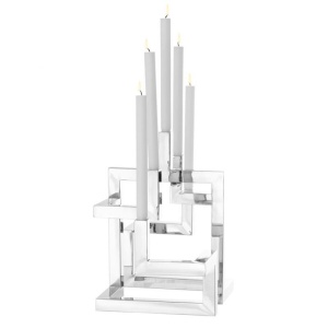 Suport pentru 5 lumanari, design LUX Skyline, nickel 110269 HZ - Img 2