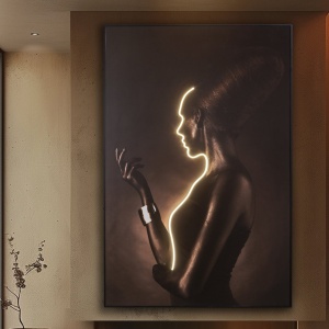 Tablou de perete decorativ cu iluminat Silueta