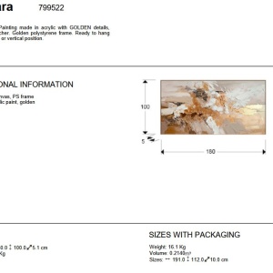 Tablou de perete pictura acrilica Sahara 100x180cm - Img 5
