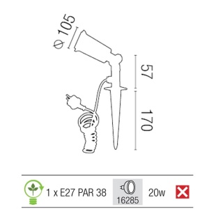 Tarus 1 Lights cu protectie IP44 GARTEN-4 73111 61420 universul-luminii.ro