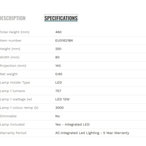 Tarus cu proiector LED de exterior IP54 Spikey II 223210 universul-luminii.ro