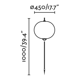 Tarus de iluminat exterior decorativ SAIGON 150/R45 gri/alb 217590 universul-luminii.ro