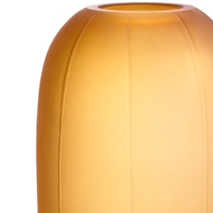 Vas decorativ din sticla design LUX Zenna L, amber - Img 4