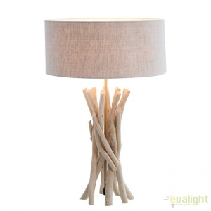 Veioza deosebita / Lampa de masa cu design rustic Treibholz Cara A-38154 VC