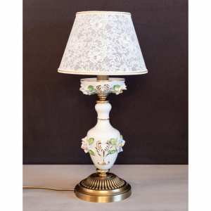 Veioza design italian din alama si portelan colorat 9961