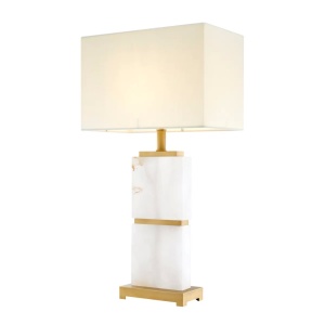 Veioza design LUX din alabaster si metal alama, Robbins 111599 HZ