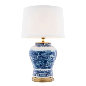 Veioza design LUX din ceramica Chinese Blue 112085 HZ