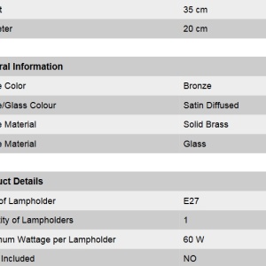 Veioza eleganta design LUX Budapest, bronz LA 4-733 bronze/376 klar-matt OR 68630 universul-luminii.ro