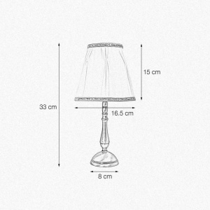 Veioza, Lampa de masa cu abajur elegant Classic - Img 3