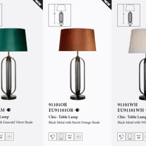 Veioza/Lampa de masa decorativa Chic negru/orange - Img 5